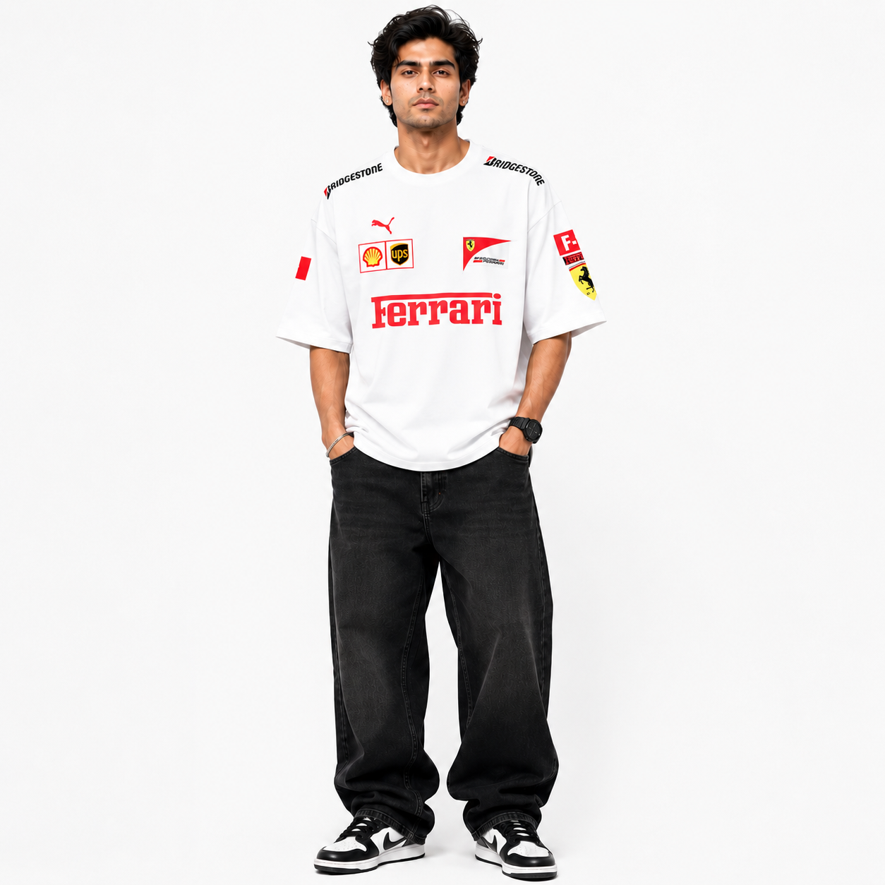 VA Ferrari White Edition Oversized Tee