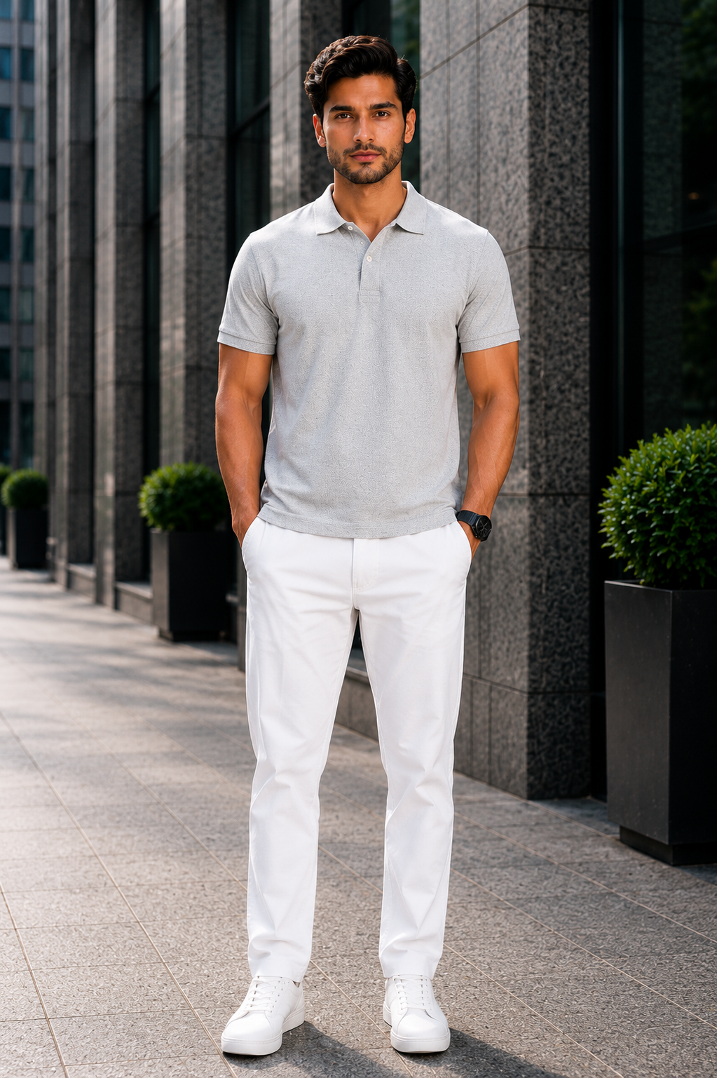 VA Premium 250 GSM Airtex Grey Polo T-Shirt – Breathable High-Quality Polo