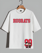 VA Oversized  White Rugrats T-Shirt – Premium 240 GSM Cotton Drop Shoulder Fit