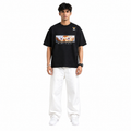 VA Oversized Black One piece T-Shirt – Premium 240 GSM Cotton Drop Shoulder Fit