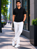 VA Premium 250 GSM Airtex Black Polo T-Shirt – Breathable High-Quality Polo