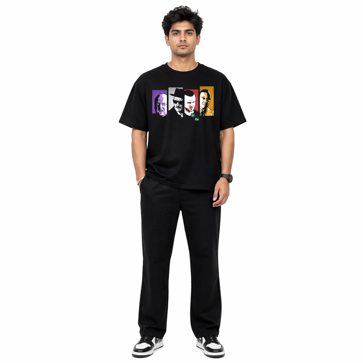 VA Oversized Black Legends T-Shirt – Premium 240 GSM Cotton Drop Shoulder Fit