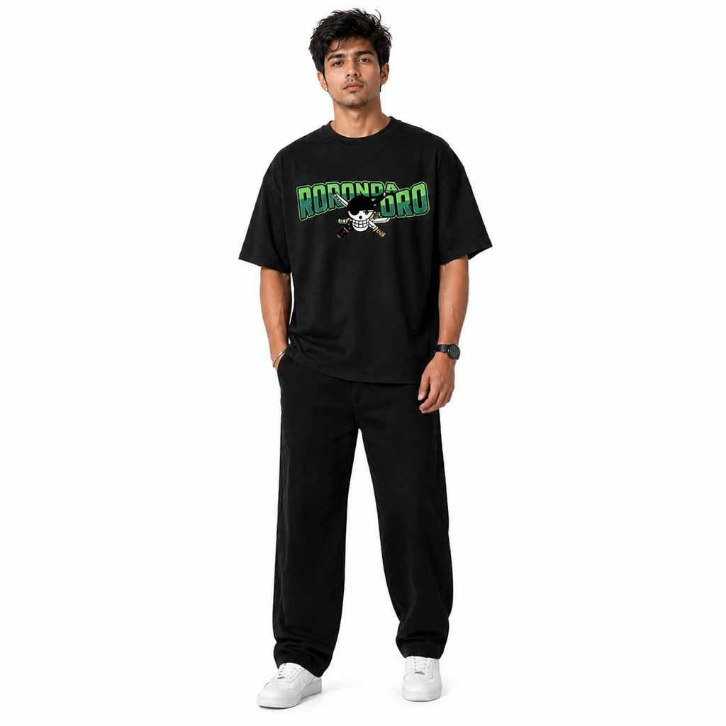 VA Oversized Rorogaro T-Shirt – Premium 240 GSM Cotton Drop Shoulder Fit