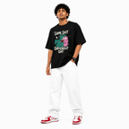 VA Oversized Same shit Black T-Shirt – Premium 240 GSM Cotton Drop Shoulder Fit