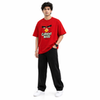 VA Oversized Red Current Mood T-Shirt – Premium 240 GSM Cotton Drop Shoulder Fit