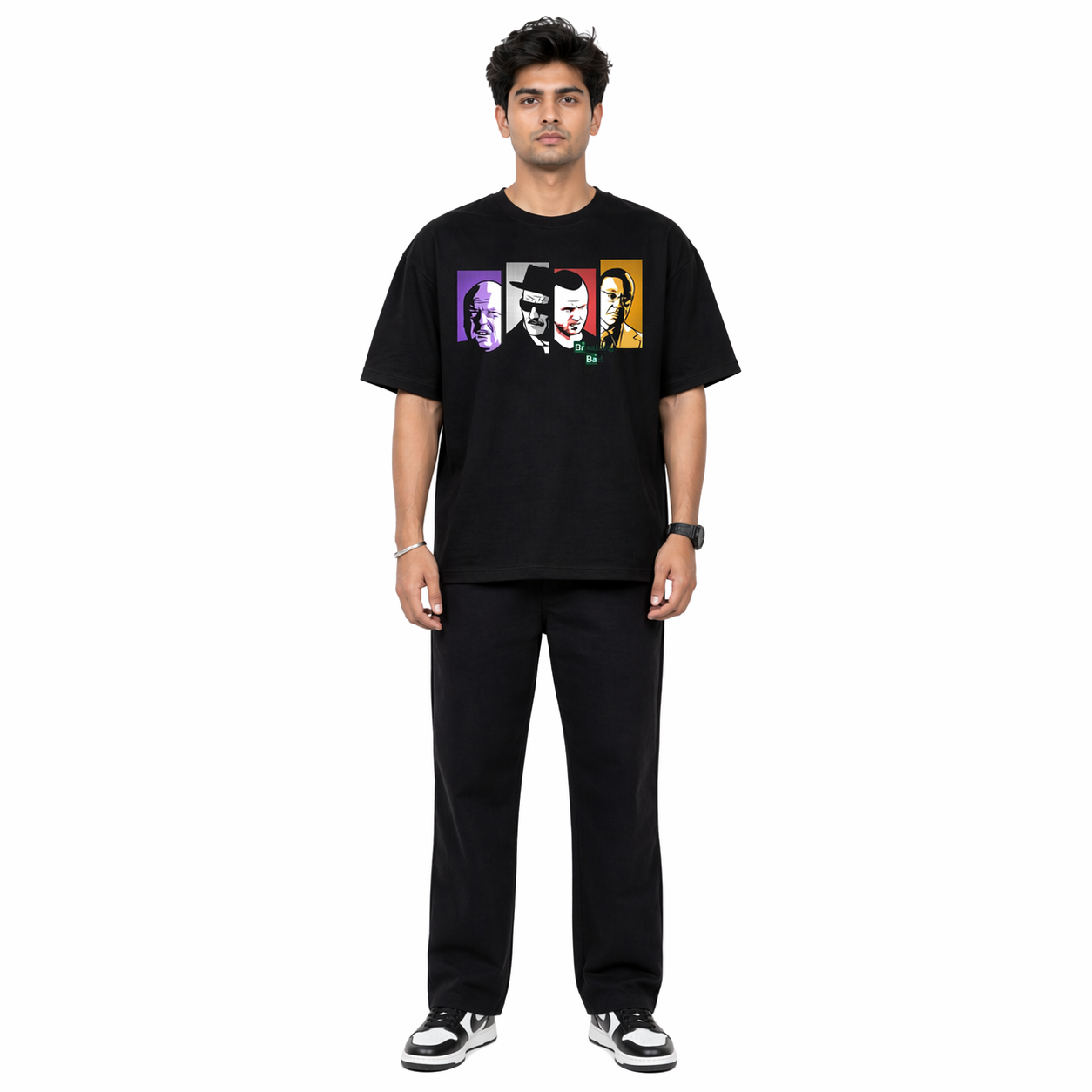 VA Oversized Black Legends T-Shirt – Premium 240 GSM Cotton Drop Shoulder Fit