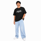 VA Oversized  Hustle T-Shirt – Premium 240 GSM Cotton Drop Shoulder Fit