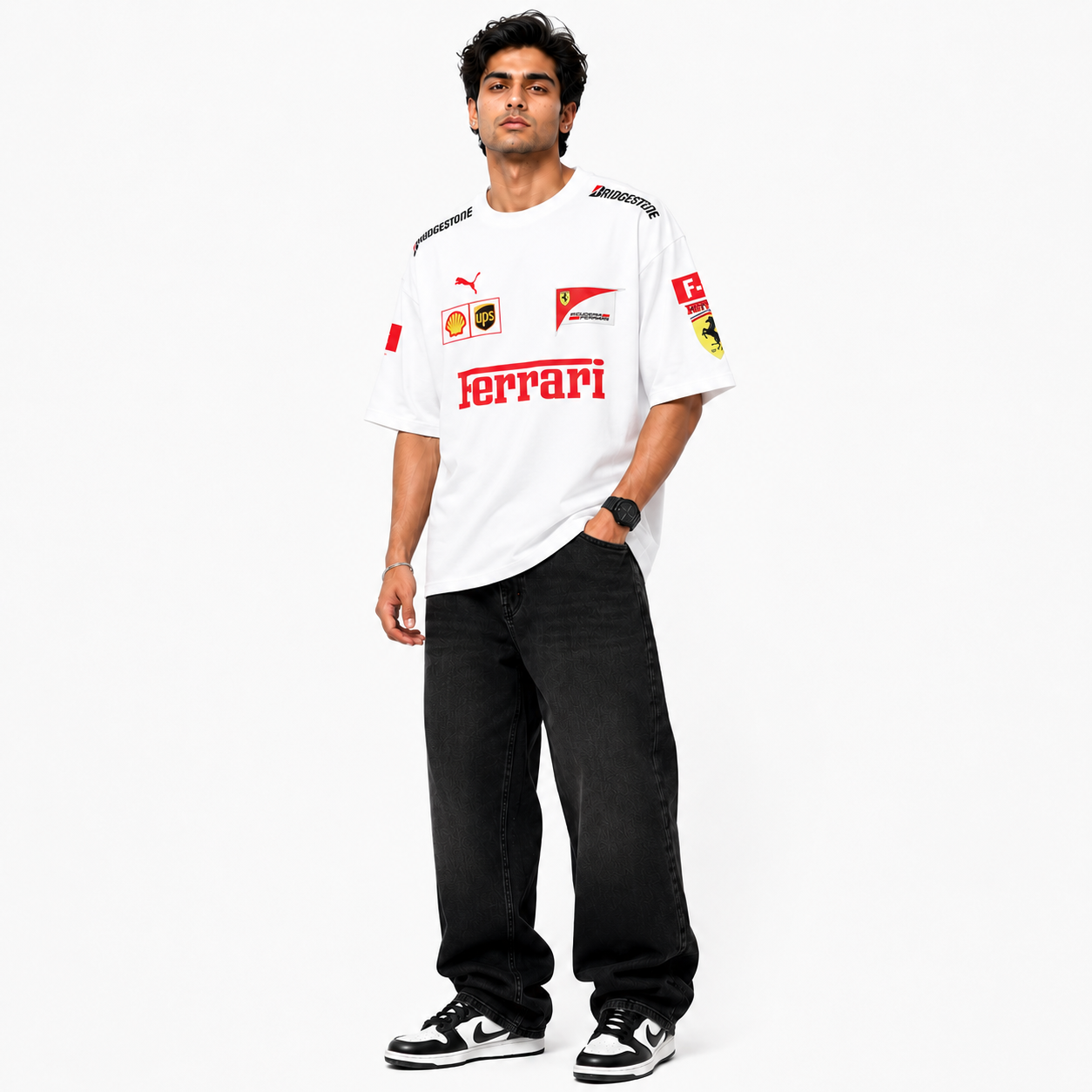 VA Ferrari White Edition Oversized Tee
