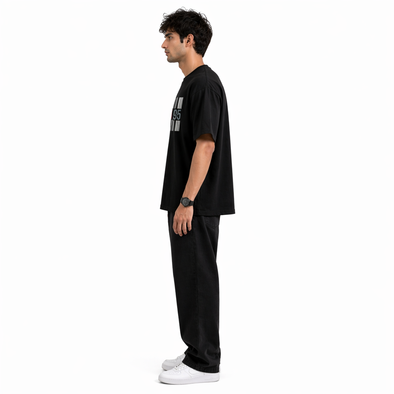 VA Oversized Black Made IN 1995  T-Shirt – Premium 240 GSM Cotton Drop Shoulder Fit