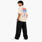 VA Oversized Unrestricted Beige T-Shirt – Premium 240 GSM Cotton Drop Shoulder Fit