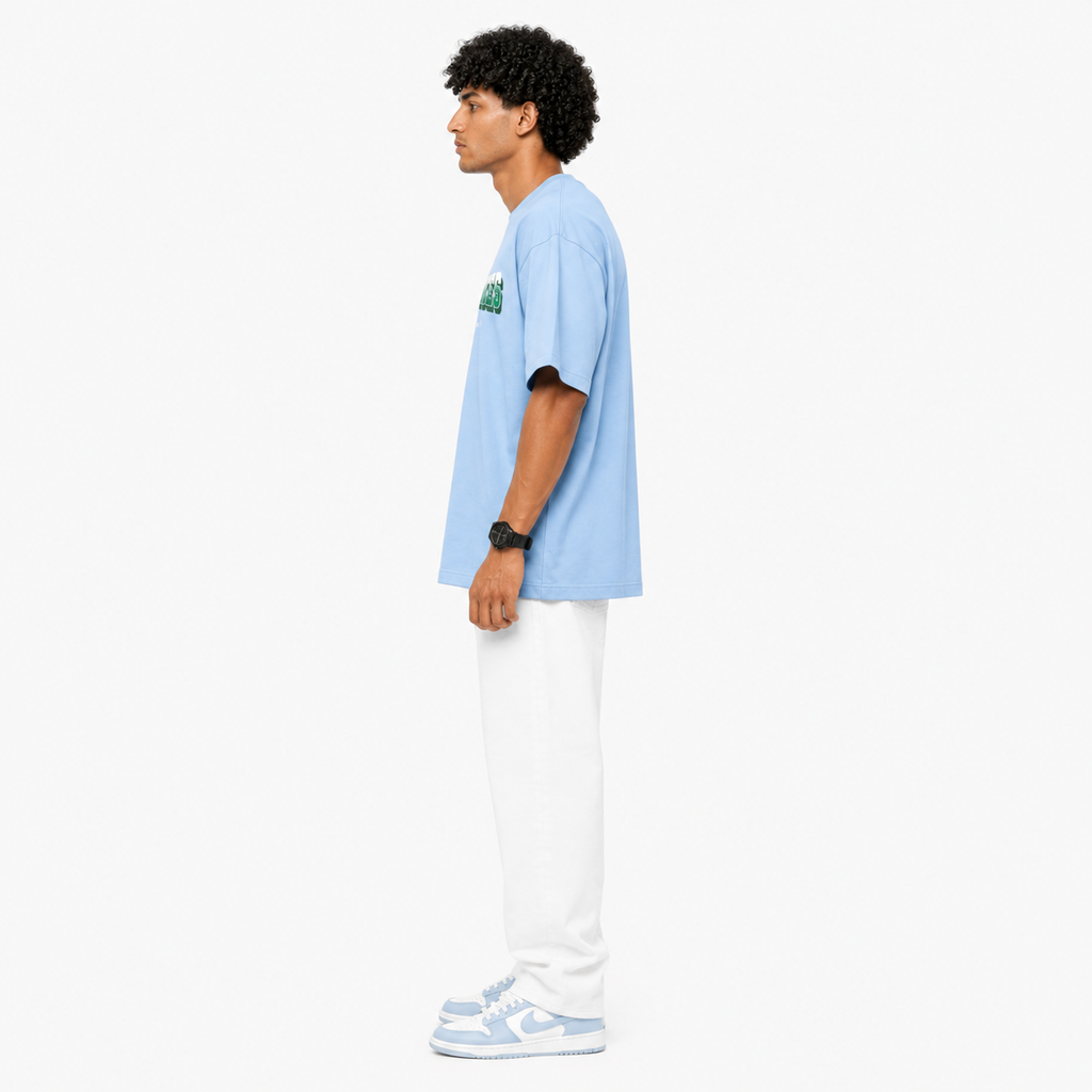 VA Oversized Better choice blue T-Shirt – Premium 240 GSM Cotton Drop Shoulder Fit