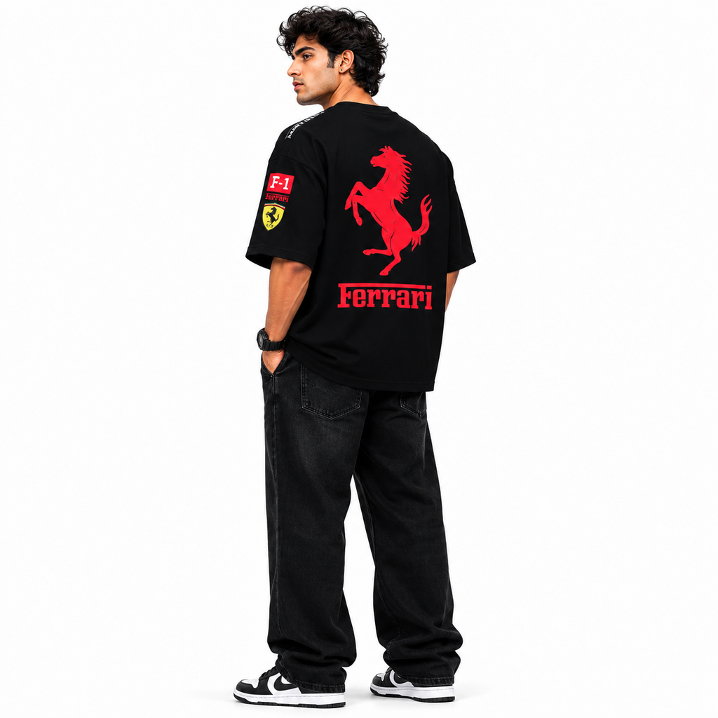 VA Ferrari Black Edition Oversized Tee