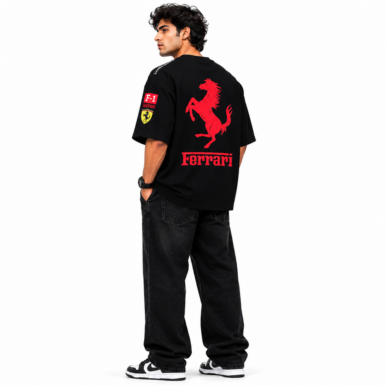 VA Ferrari Black Edition Oversized Tee