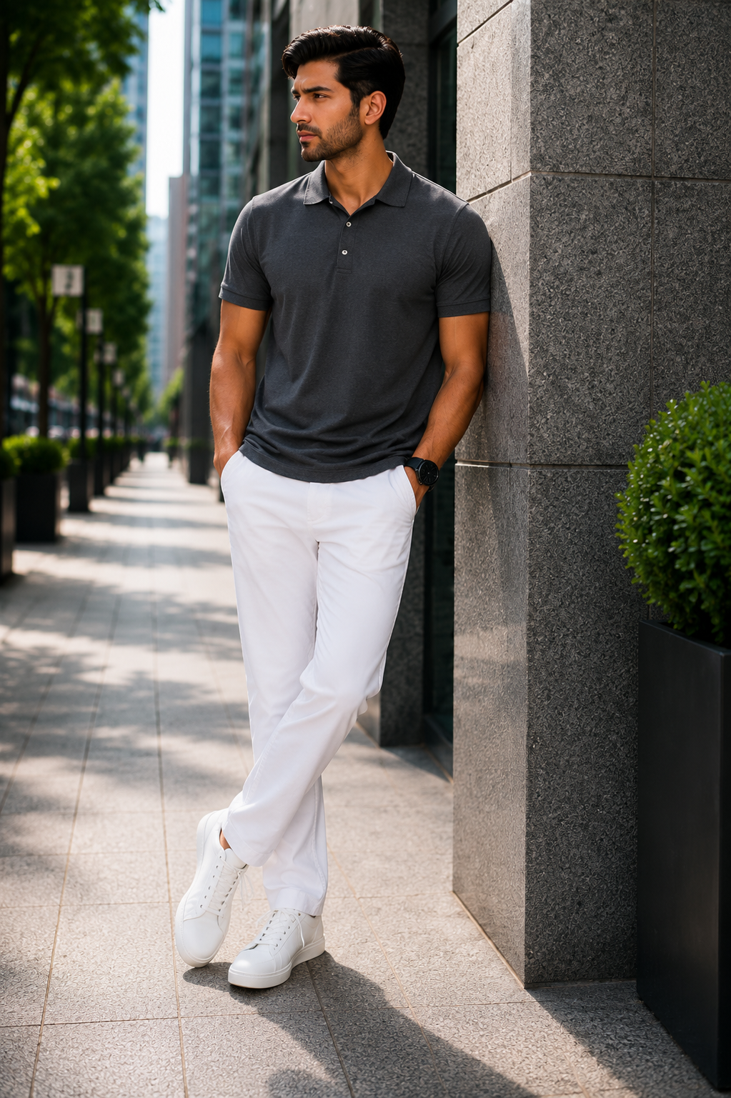 VA Premium 250 GSM Airtex Charcoal Grey Polo T-Shirt – Breathable High-Quality Polo