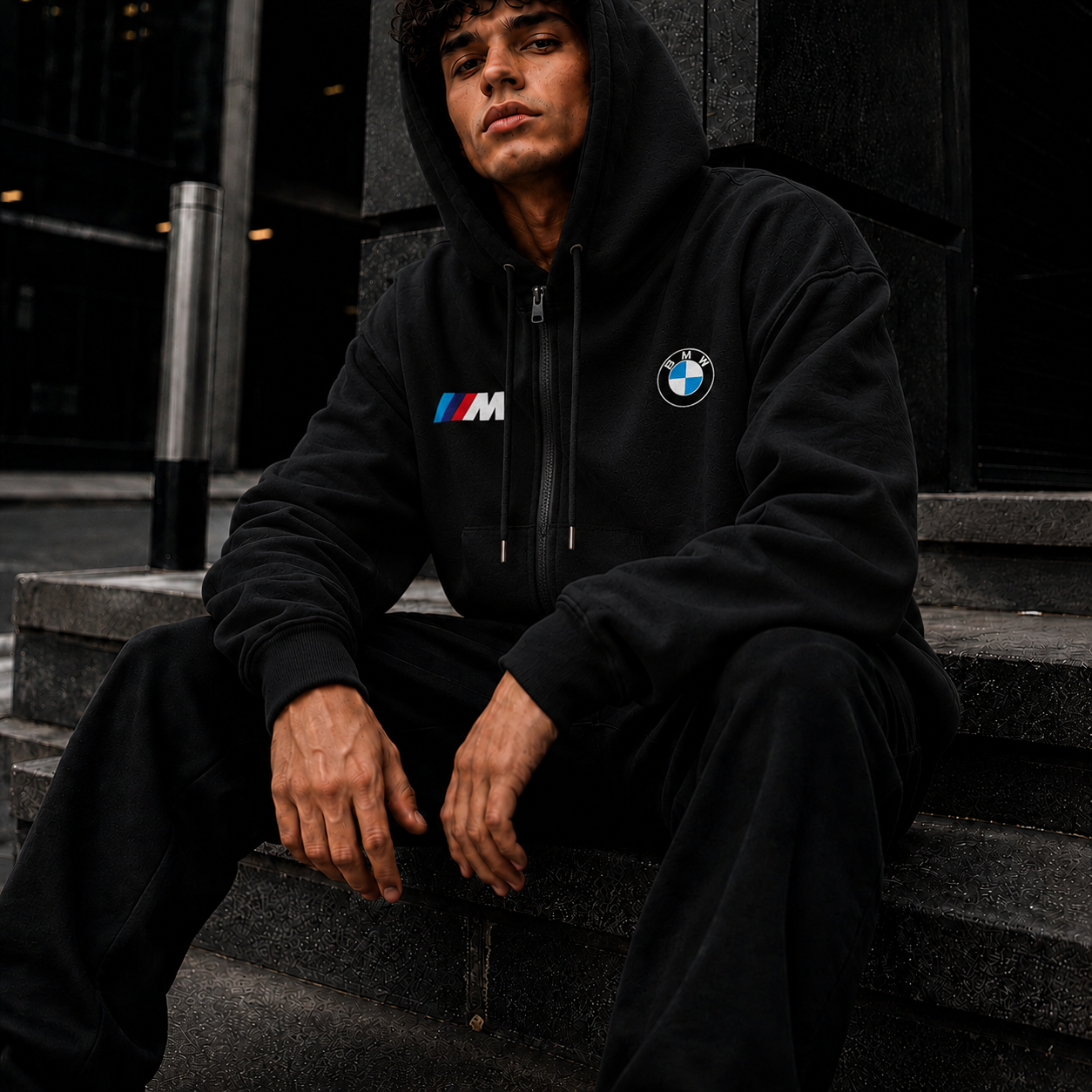VA PREMIUM OVERSIZED BLACK BMW HOODIE