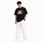 VA Oversized Black uchiha T-Shirt – Premium 240 GSM Cotton Drop Shoulder Fit