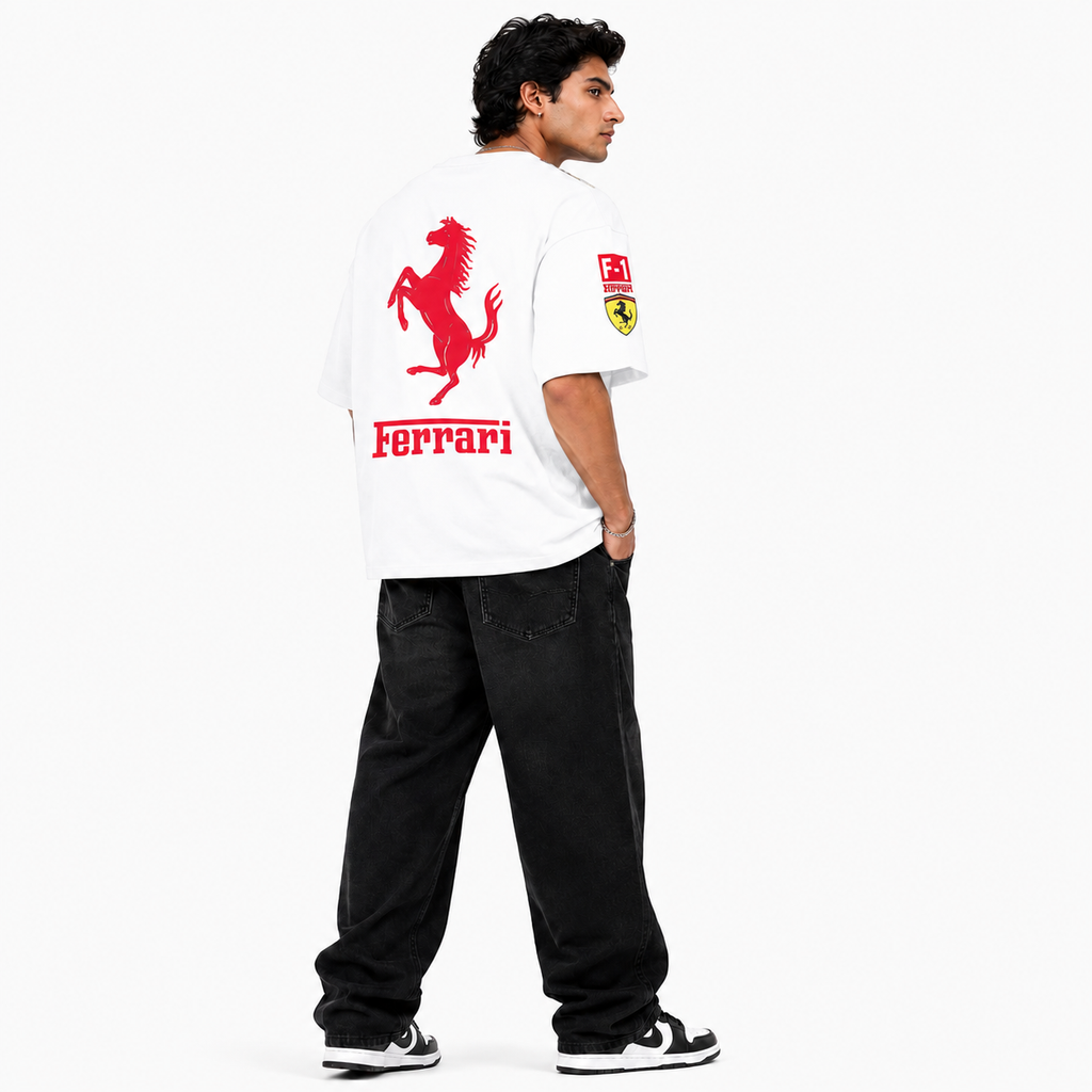 VA Ferrari White Edition Oversized Tee