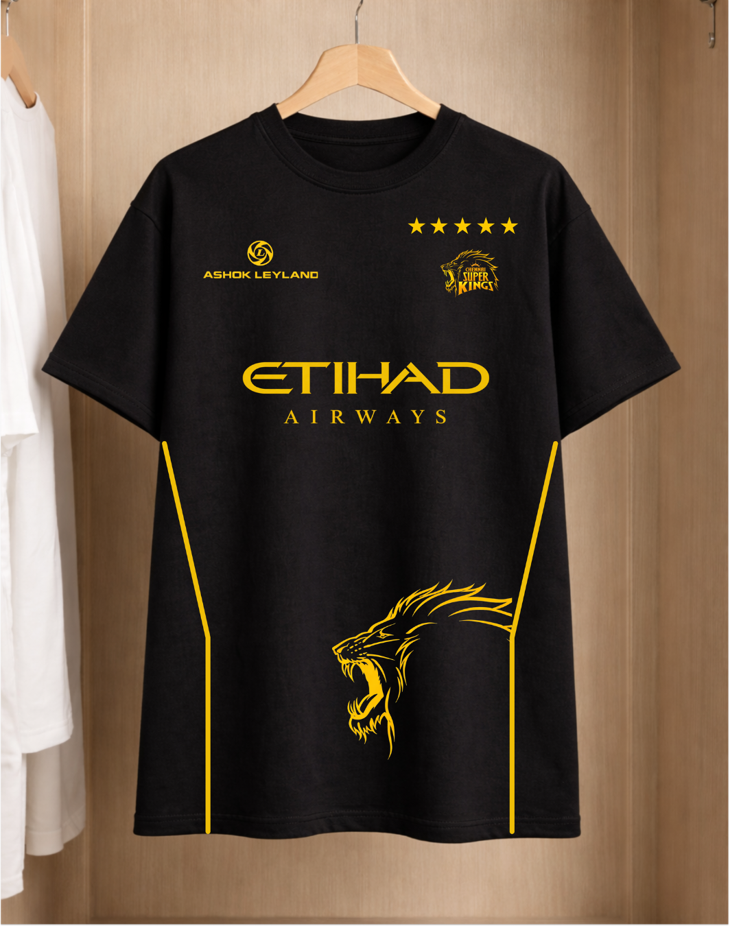 VA | CSK Inspired Oversized Tee – Black Yellove Edition