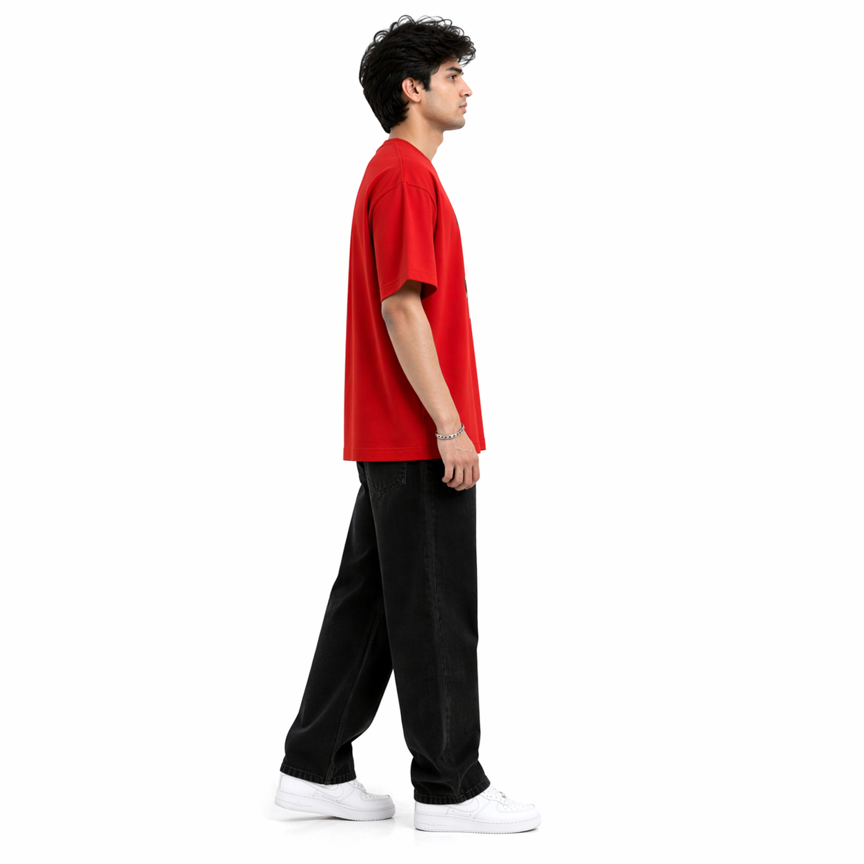 VA Oversized Red Current Mood T-Shirt – Premium 240 GSM Cotton Drop Shoulder Fit