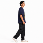 VA Oversized sweet and tangy Black T-Shirt – Premium 240 GSM Cotton Drop Shoulder Fit