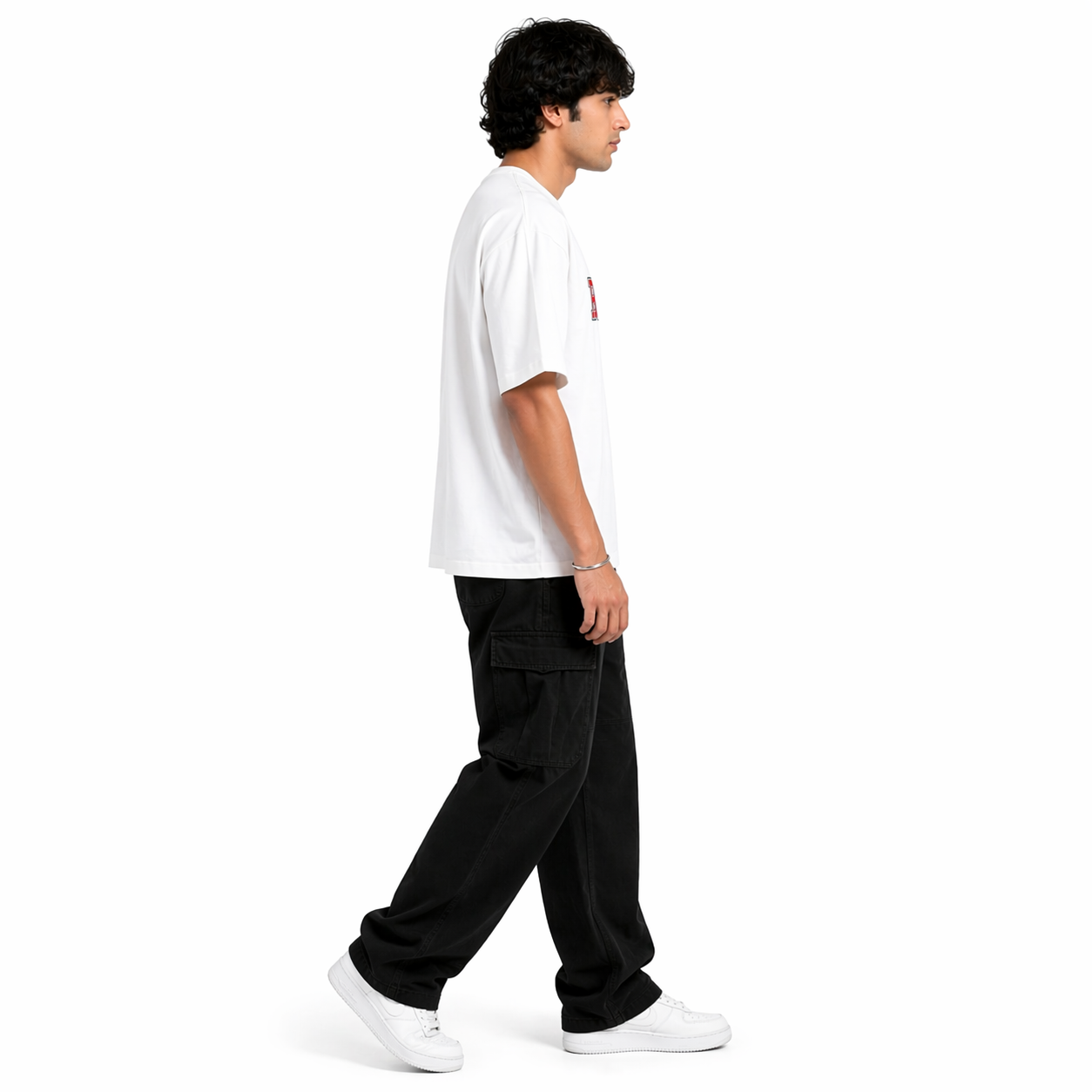 VA Oversized  White Rugrats T-Shirt – Premium 240 GSM Cotton Drop Shoulder Fit