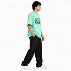 VA Oversized Mint Green Designer T-Shirt – Premium 240 GSM Cotton Drop Shoulder Fit