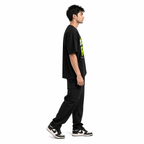 VA Oversized Black- Lost In Reality T-Shirt – Premium 240 GSM Cotton Drop Shoulder Fit