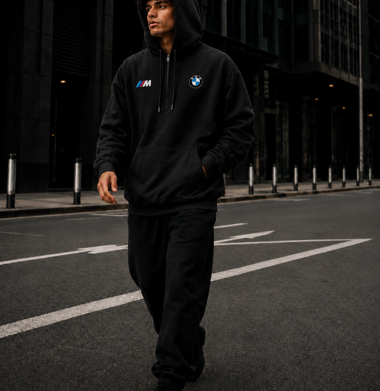 VA PREMIUM OVERSIZED BLACK BMW HOODIE