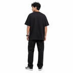VA Oversized Black Ford Mustang T-Shirt – Premium 240 GSM Cotton Drop Shoulder Fit