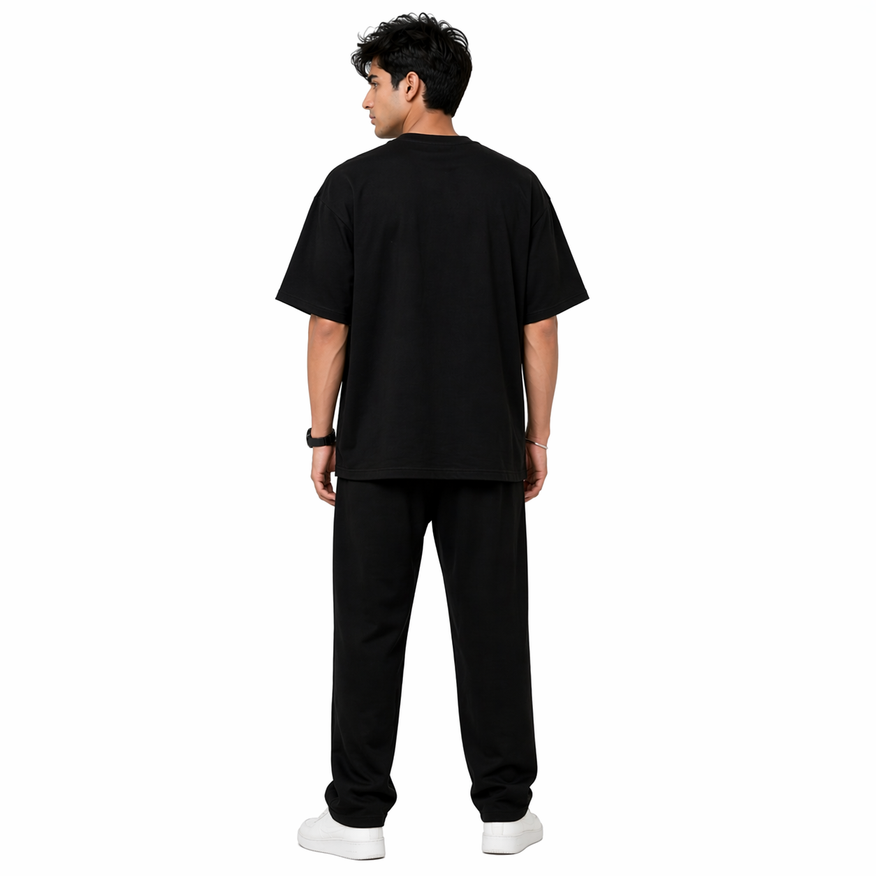 VA Oversized Black 404 Not Found T-Shirt – Premium 240 GSM Cotton Drop Shoulder Fit