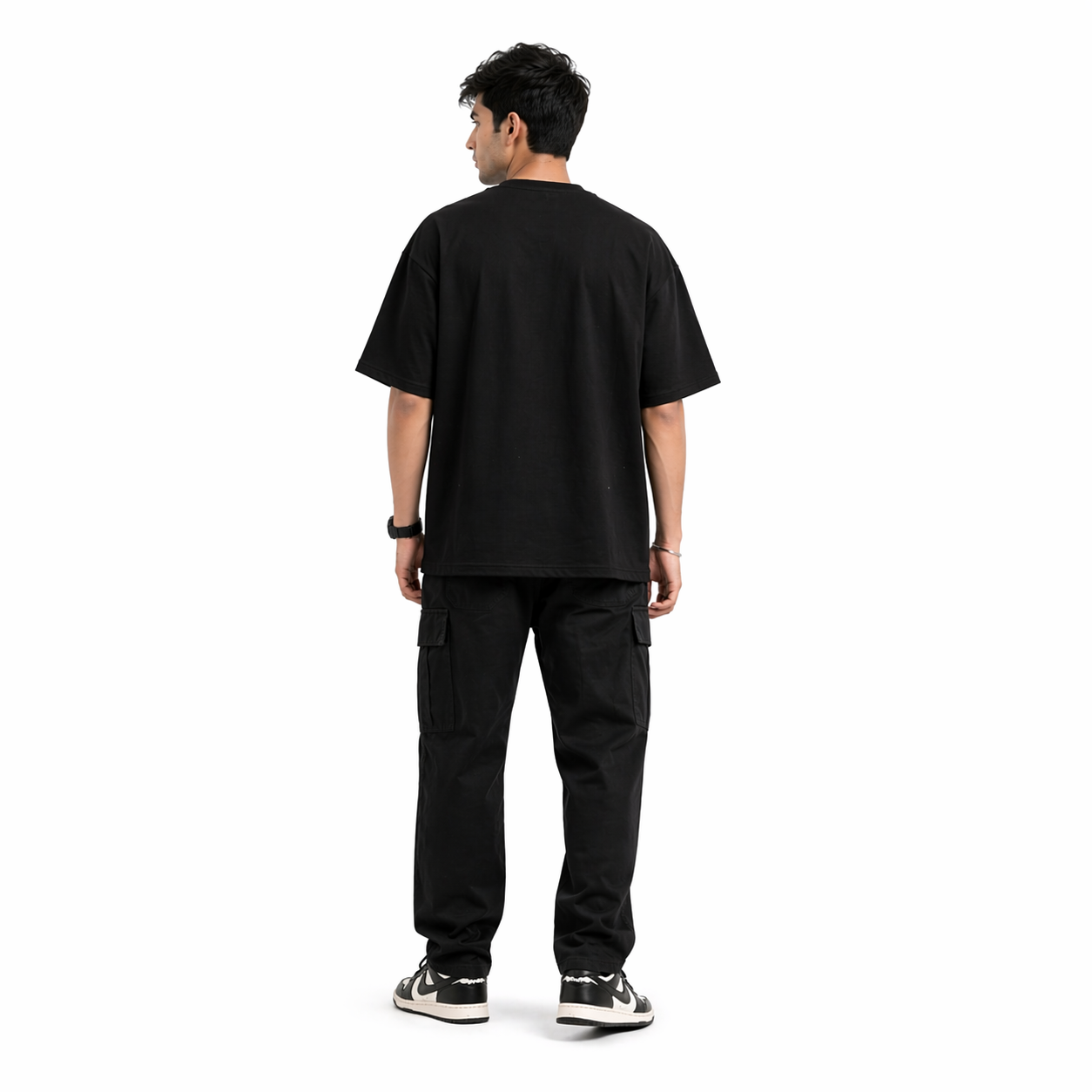 VA Oversized Black- Lost In Reality T-Shirt – Premium 240 GSM Cotton Drop Shoulder Fit