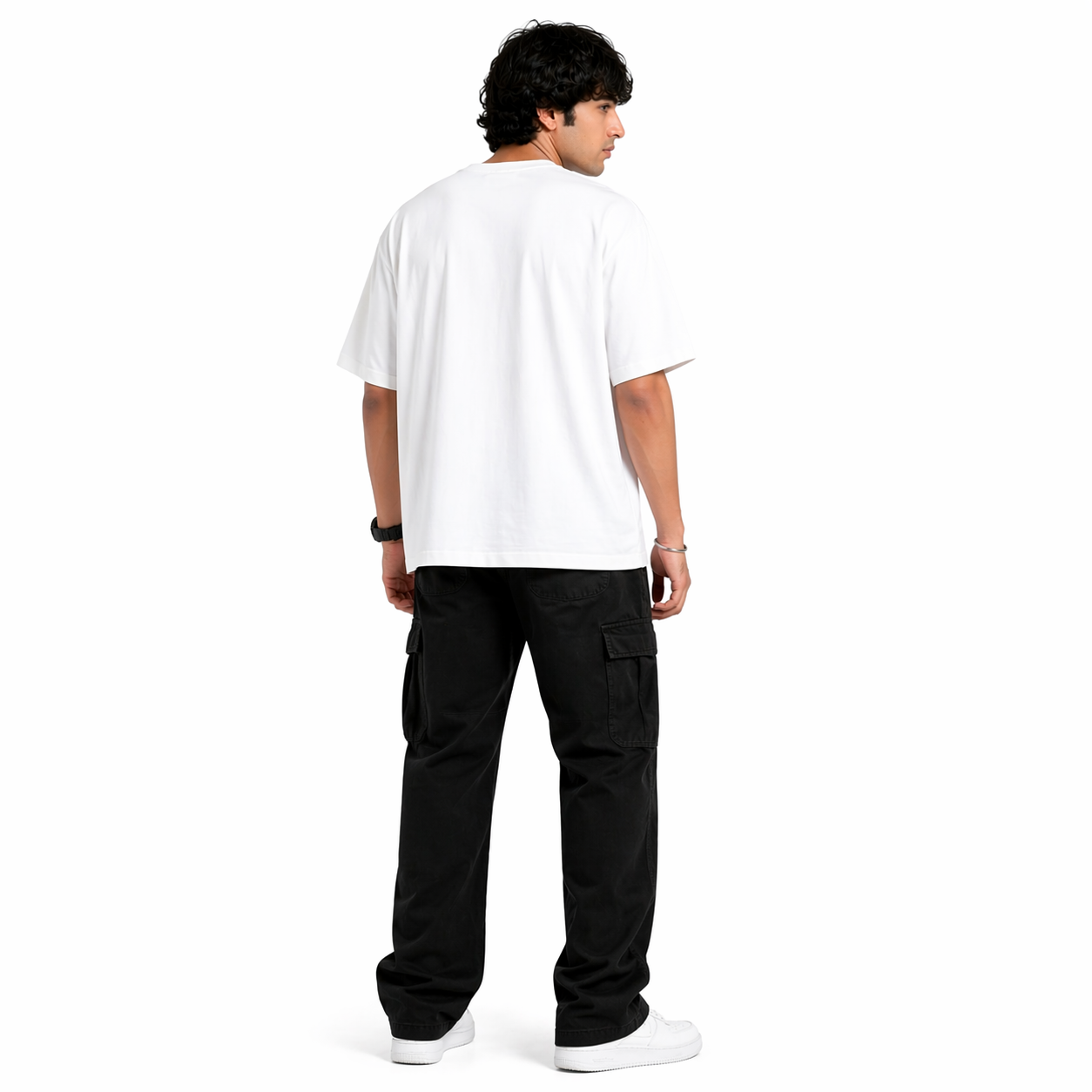 VA Oversized  White Rugrats T-Shirt – Premium 240 GSM Cotton Drop Shoulder Fit