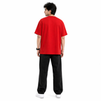 VA Oversized Red Current Mood T-Shirt – Premium 240 GSM Cotton Drop Shoulder Fit