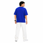 VA Oversized Dark blue rhythmic T-Shirt – Premium 240 GSM Cotton Drop Shoulder Fit