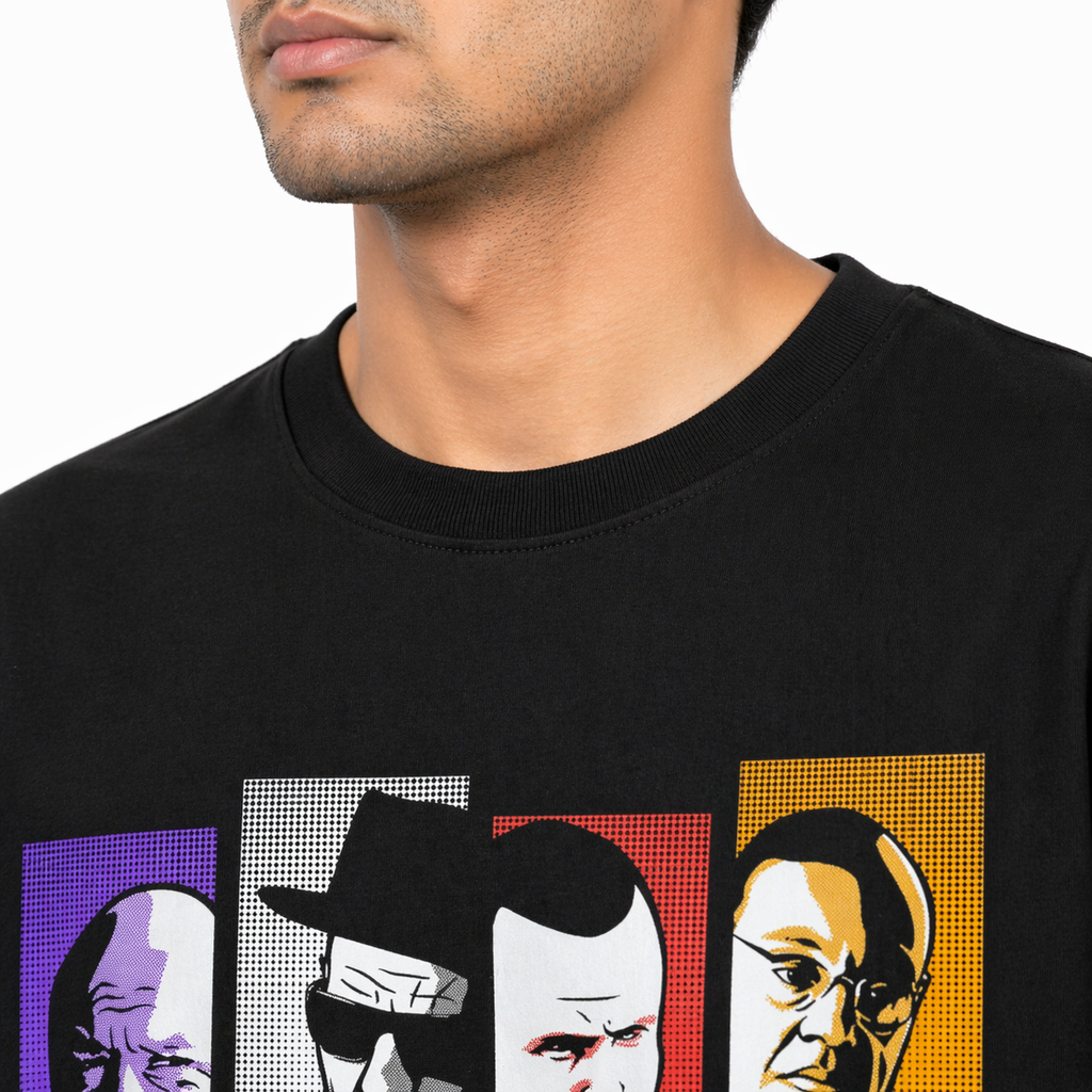 VA Oversized Black Legends T-Shirt – Premium 240 GSM Cotton Drop Shoulder Fit