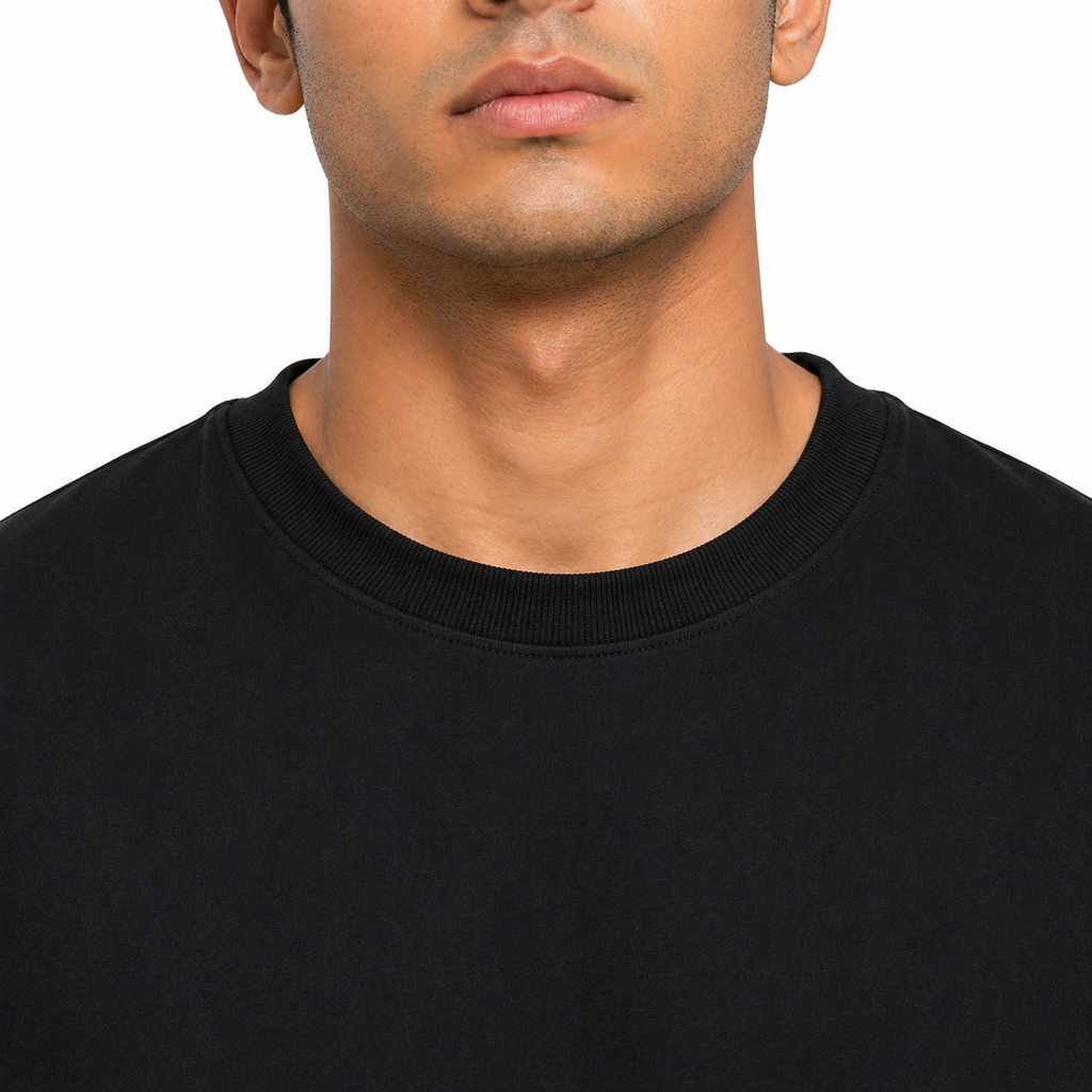 Men’s Oversized T-Shirt 240 GSM | Premium Heavyweight Cotton | Drop Shoulder Blank Tee | Streetwear Fit | The V Apparel