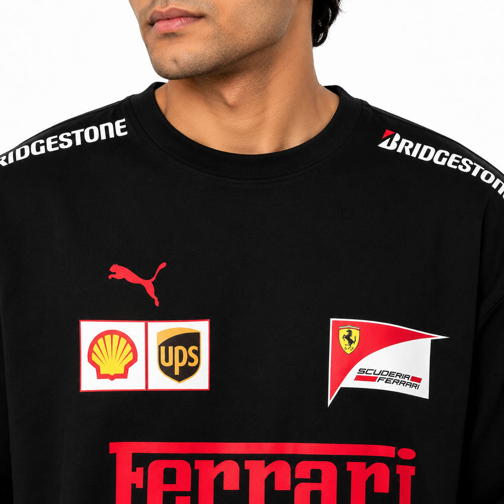 VA Ferrari Black Edition Oversized Tee