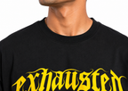 VA Oversized Exhausted Black T-Shirt – Premium 240 GSM Cotton Drop Shoulder Fit