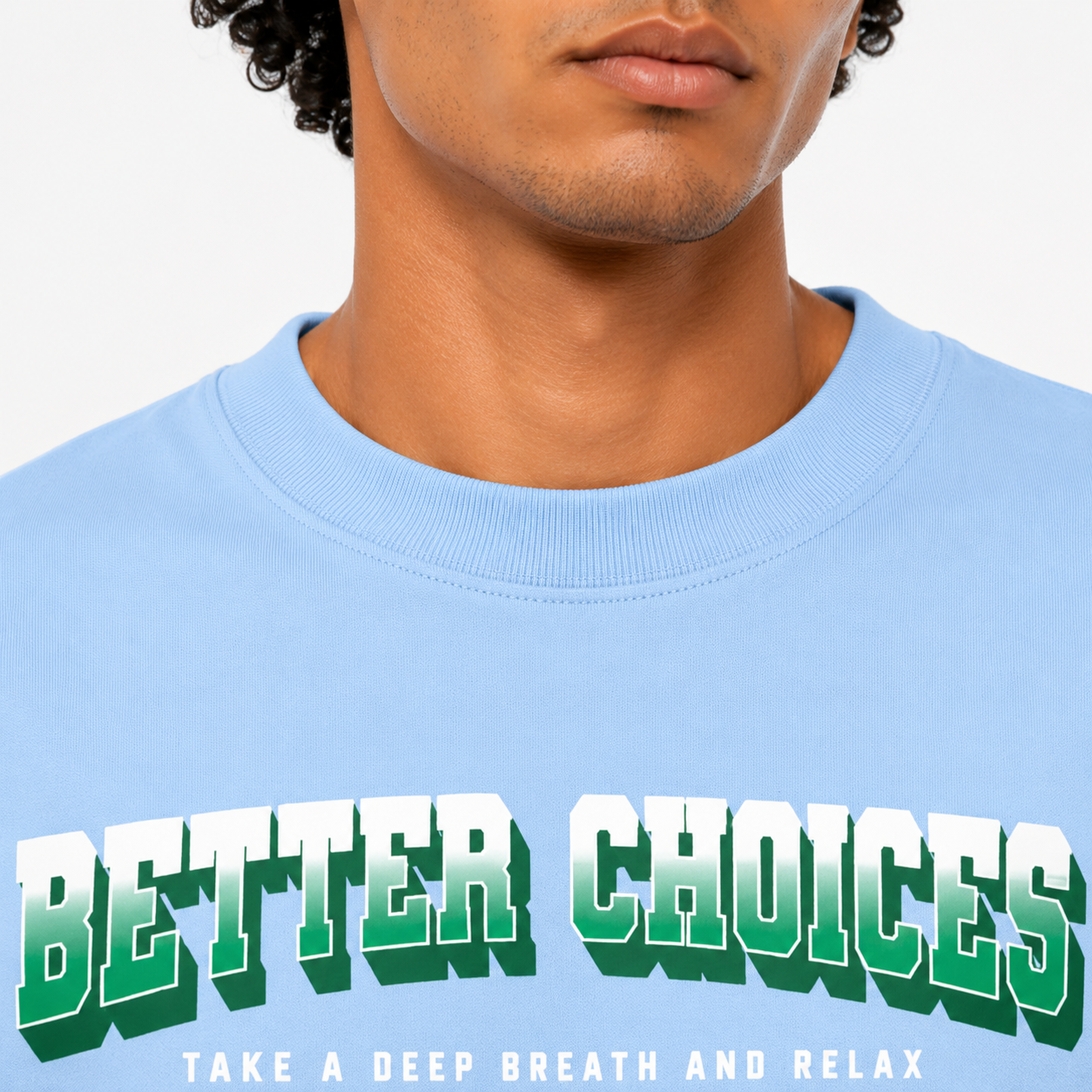VA Oversized Better choice blue T-Shirt – Premium 240 GSM Cotton Drop Shoulder Fit