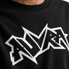 VA Oversized Black Aura T-Shirt – Premium 240 GSM Cotton Drop Shoulder Fit