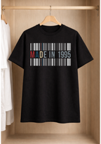 VA Oversized Black Made IN 1995  T-Shirt – Premium 240 GSM Cotton Drop Shoulder Fit
