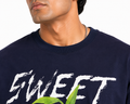 VA Oversized sweet and tangy Black T-Shirt – Premium 240 GSM Cotton Drop Shoulder Fit