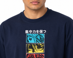VA Oversized Anime navy blue T-Shirt – Premium 240 GSM Cotton Drop Shoulder Fit