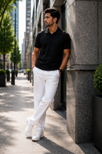VA Premium 250 GSM Airtex Black Polo T-Shirt – Breathable High-Quality Polo