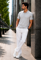 VA Premium 250 GSM Airtex Grey Polo T-Shirt – Breathable High-Quality Polo