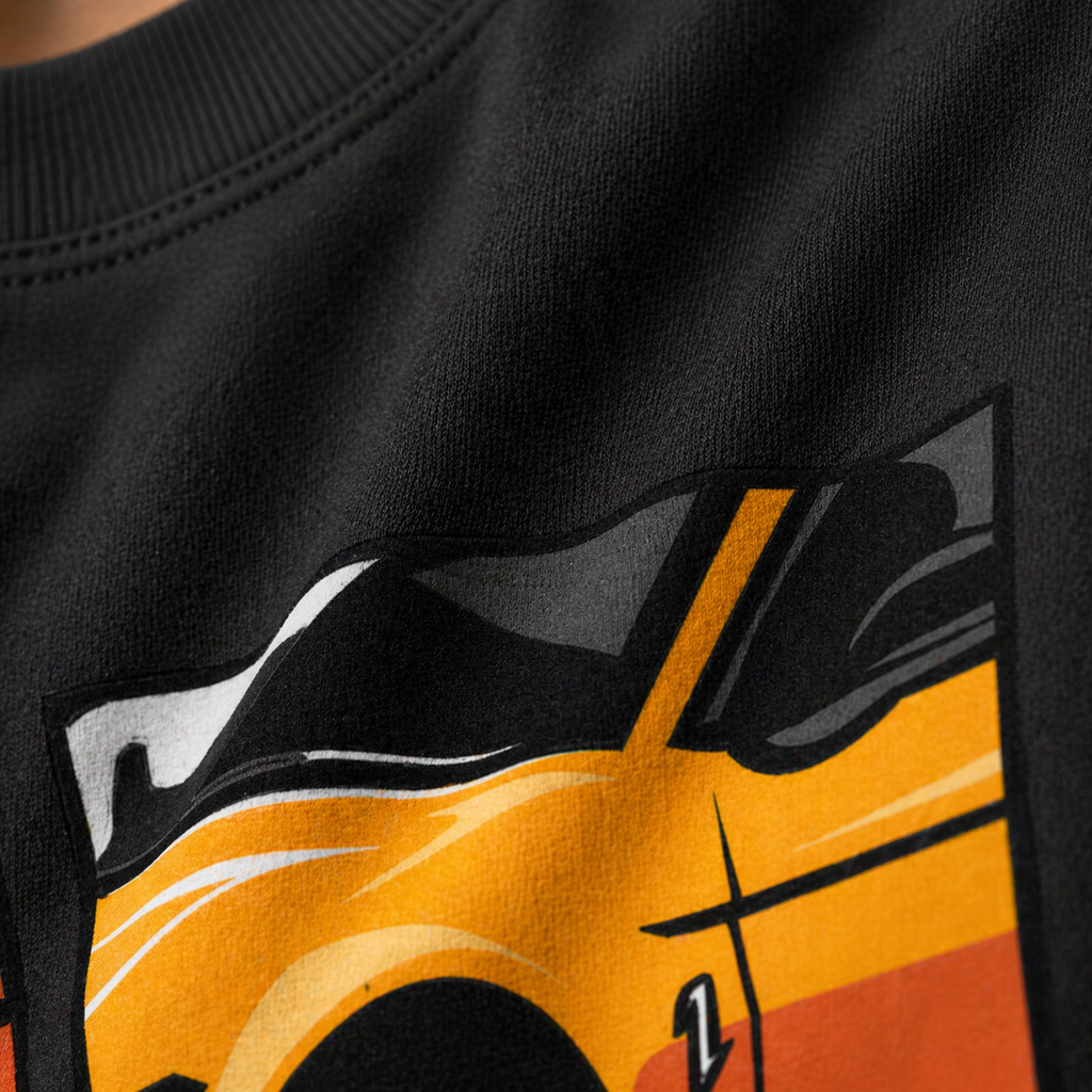 VA Oversized Black Ford Mustang T-Shirt – Premium 240 GSM Cotton Drop Shoulder Fit