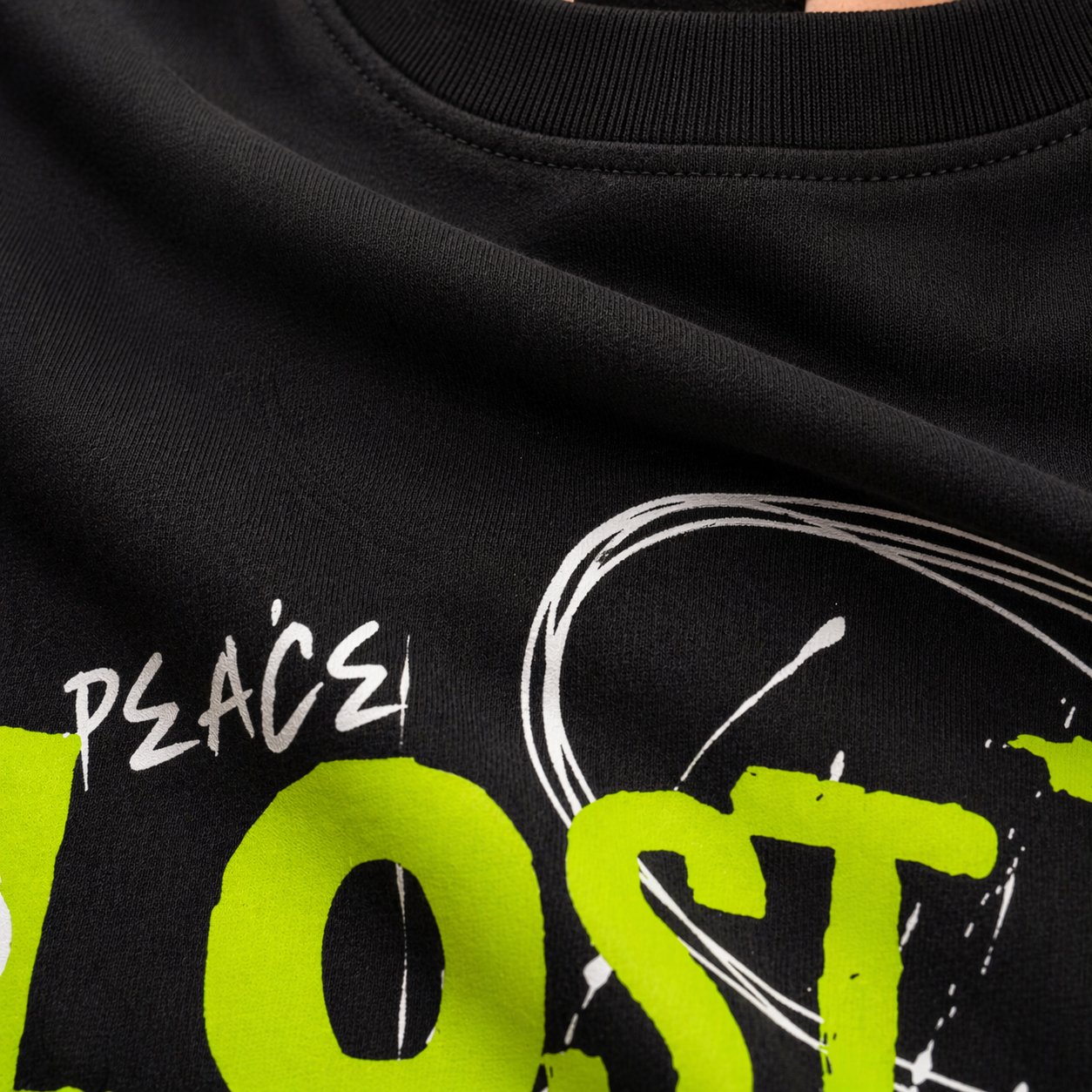 VA Oversized Black- Lost In Reality T-Shirt – Premium 240 GSM Cotton Drop Shoulder Fit