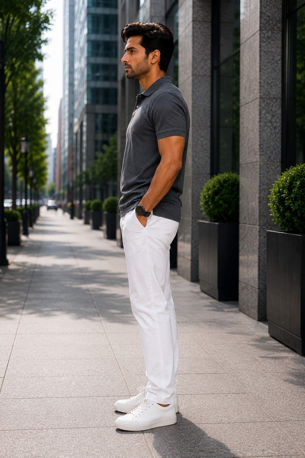 VA Premium 250 GSM Airtex Charcoal Grey Polo T-Shirt – Breathable High-Quality Polo