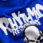 VA Oversized Dark blue rhythmic T-Shirt – Premium 240 GSM Cotton Drop Shoulder Fit