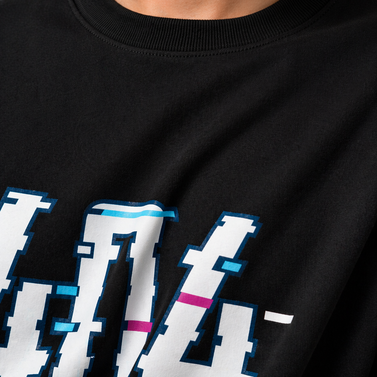 VA Oversized Black 404 Not Found T-Shirt – Premium 240 GSM Cotton Drop Shoulder Fit
